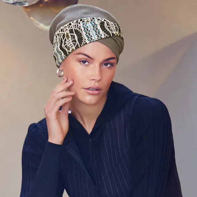 VHair Emmy V Turban gemustert Baumwolle-Viskose Set