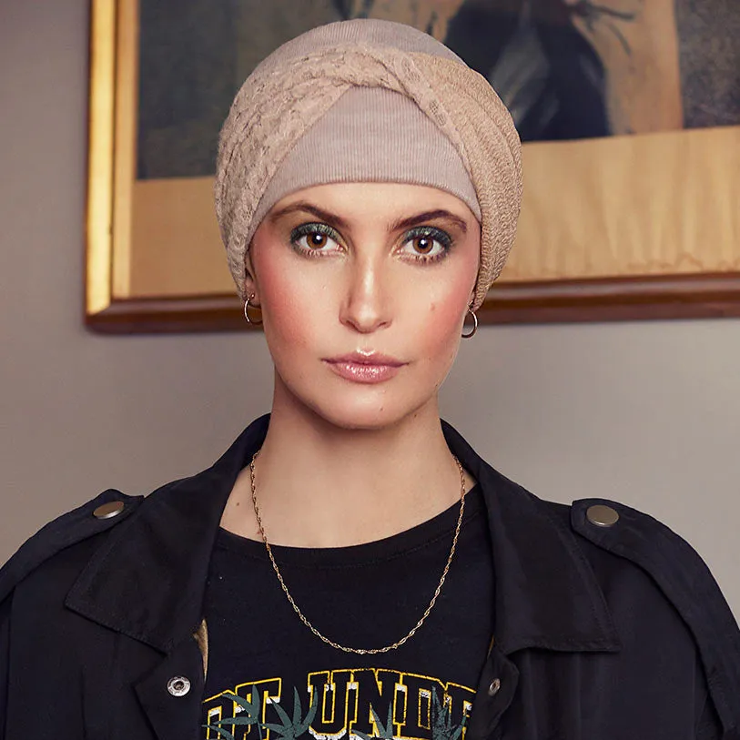 VHair Emmy V Turban gemustert Baumwolle-Viskose Set