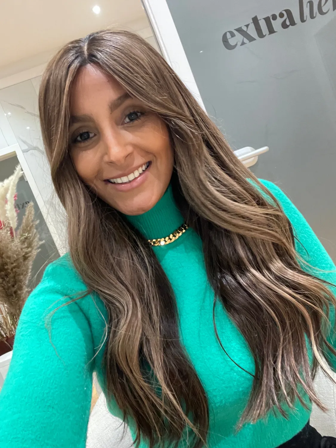 Extraliebe Atelier Jazz Mokka Bronde Balayage Perücke Pony