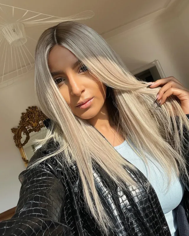 Extraliebe Couture Sinner Silber Blond Perücke