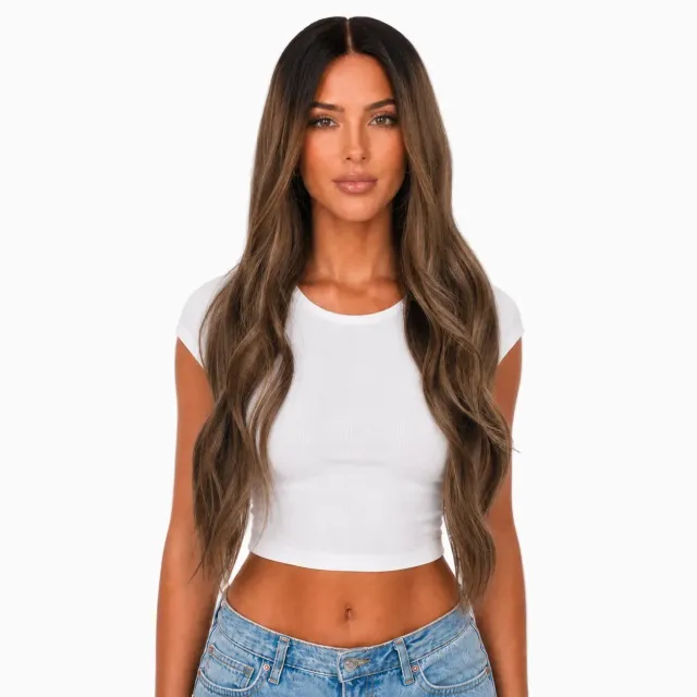 Extraliebe Diva Echthaarperücke Braun Balayage