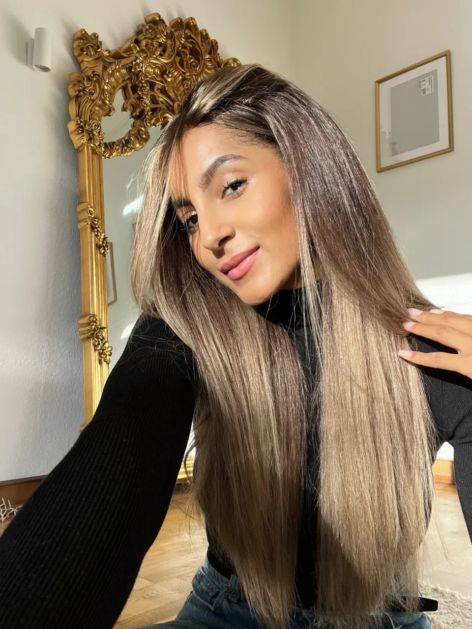 Extraliebe Atelier Idalia Echthaarperücke Sandy Bronde Balayage