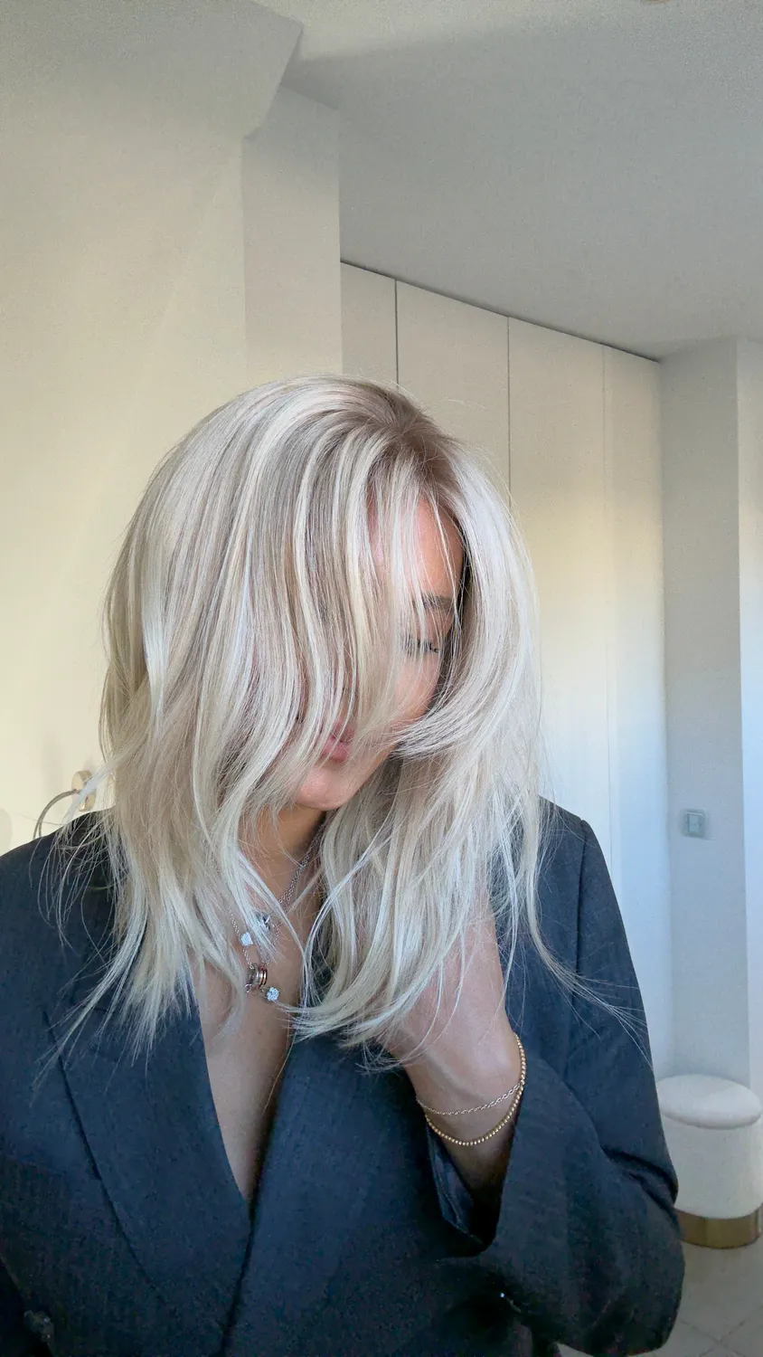 Extraliebe Atelier Samantha Layered Light Blonde Haarteil Balayage