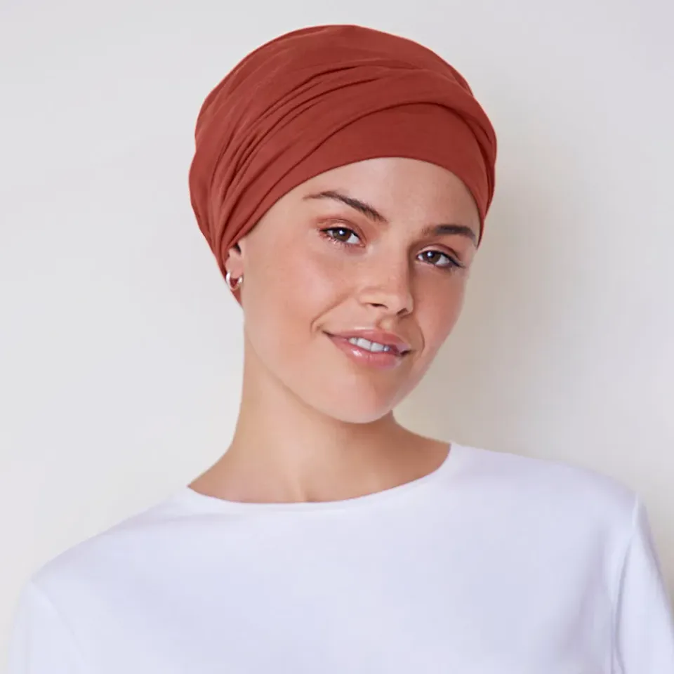 VHair Emmy V Turban unifarben Baumwolle-Viskose