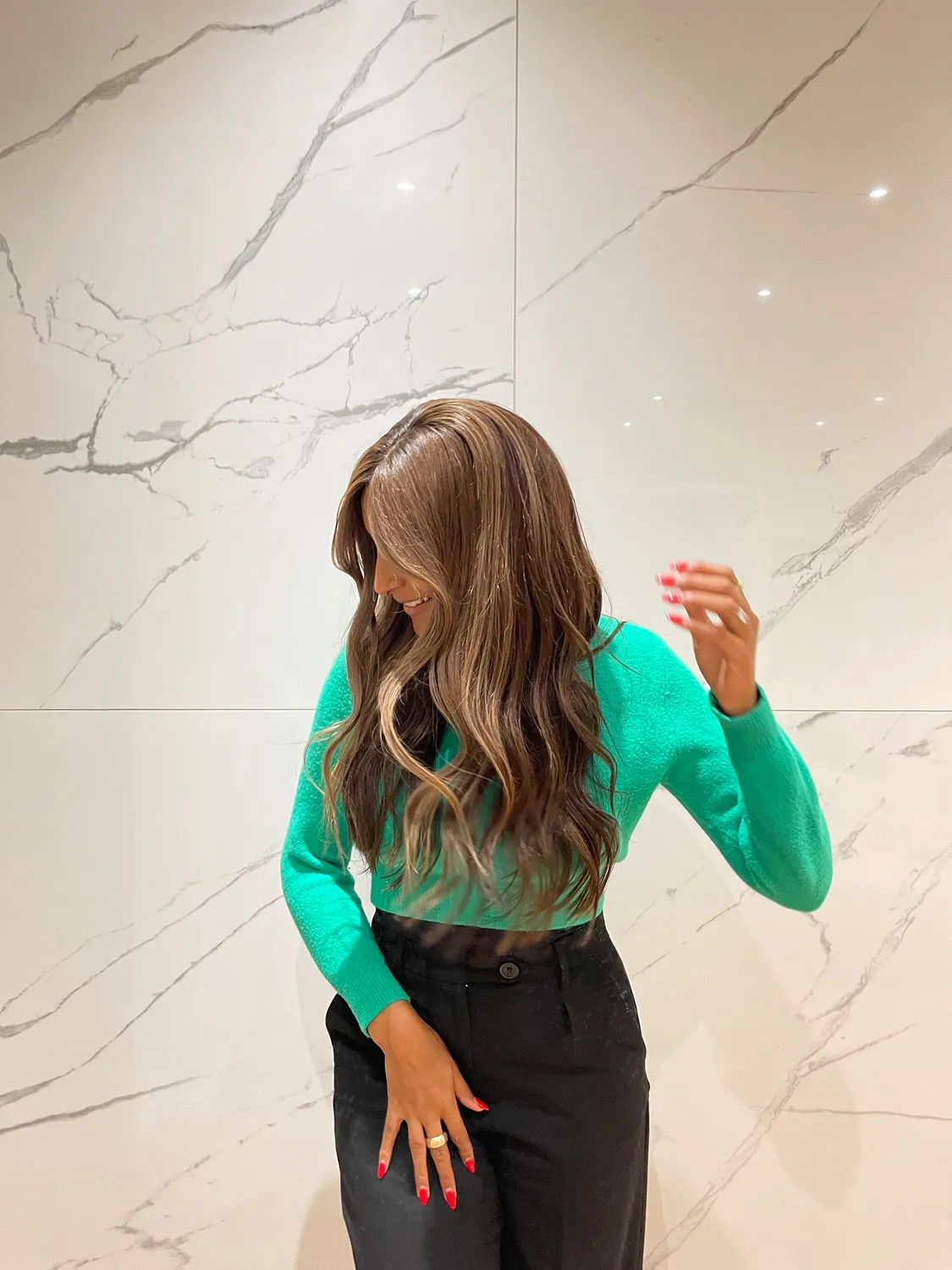 Extraliebe Atelier Jazz Mokka Bronde Balayage Perücke Pony