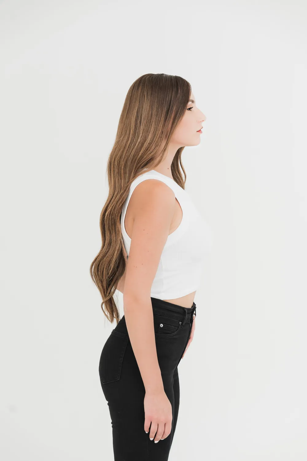 Extraliebe Atelier Hazel Nussbraun Balayage Perücke dunkelblond