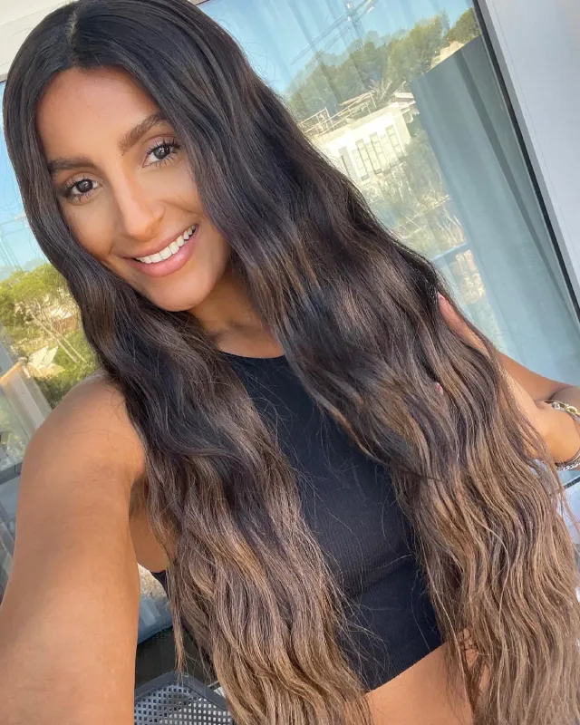 Extraliebe Atelier Kimmy Mokkabraun Ombré Perücke